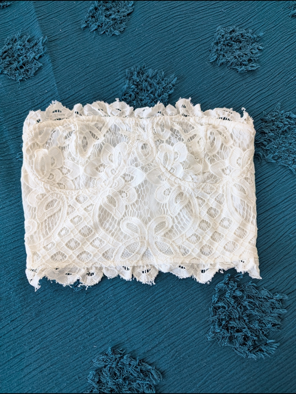 White Lace Bandeau Top